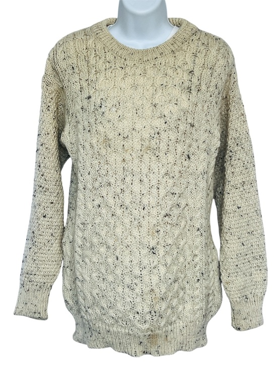 highland home industries Sweaters - Highland Home Industries Wool Sweater Fisherman Chunky Cable Pullover Size S